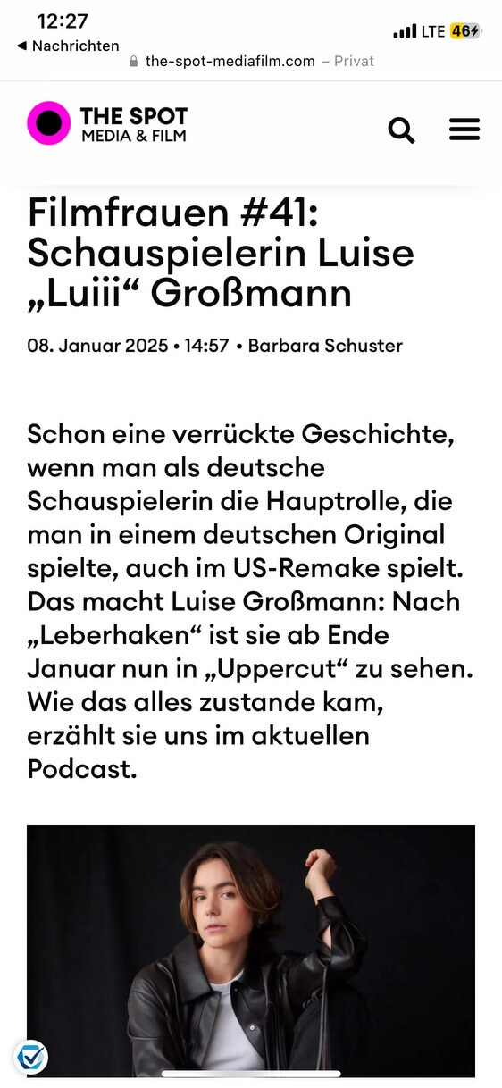 Screenshot of a positive review for UPPERCUT MOVIE in THE SPOT